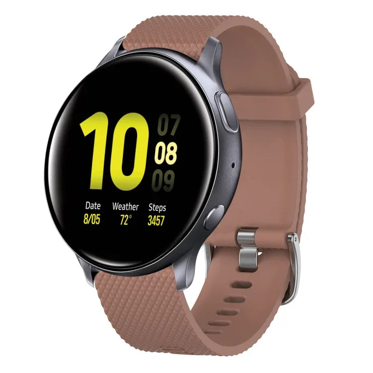 20mm Diamond Textured Silicone Watch Band, For Samsung  Galaxy Watch 4 Classic 42mm, For Samsung Galaxy Watch Active 2 44mm, For Samsung Galaxy Watch Active 2 40mm, For Samsung Galaxy Watch 42mm