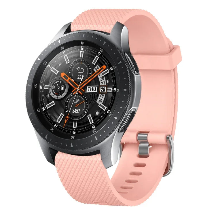 20mm Diamond Textured Silicone Watch Band, For Samsung  Galaxy Watch 4 Classic 42mm, For Samsung Galaxy Watch Active 2 44mm, For Samsung Galaxy Watch Active 2 40mm, For Samsung Galaxy Watch 42mm