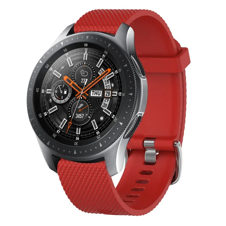 20mm Diamond Textured Silicone Watch Band, For Samsung  Galaxy Watch 4 Classic 42mm, For Samsung Galaxy Watch Active 2 44mm, For Samsung Galaxy Watch Active 2 40mm, For Samsung Galaxy Watch 42mm