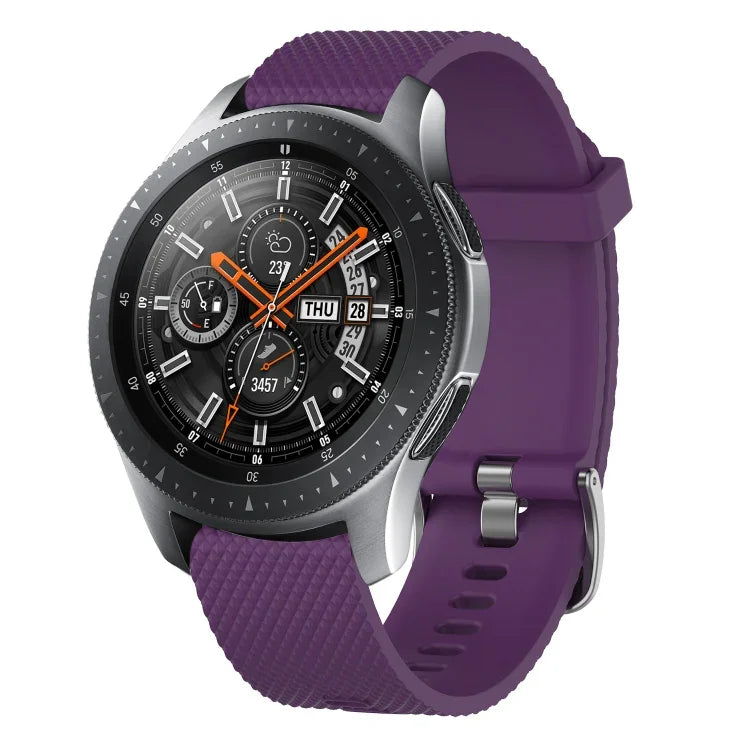 20mm Diamond Textured Silicone Watch Band, For Samsung  Galaxy Watch 4 Classic 42mm, For Samsung Galaxy Watch Active 2 44mm, For Samsung Galaxy Watch Active 2 40mm, For Samsung Galaxy Watch 42mm