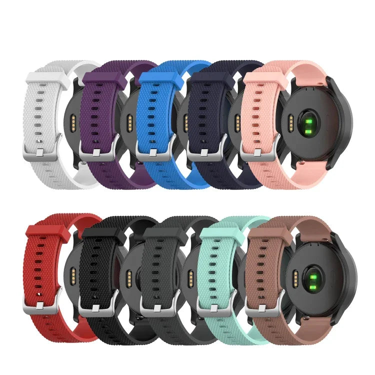 20mm Diamond Textured Silicone Watch Band, For Samsung  Galaxy Watch 4 Classic 42mm, For Samsung Galaxy Watch Active 2 44mm, For Samsung Galaxy Watch Active 2 40mm, For Samsung Galaxy Watch 42mm