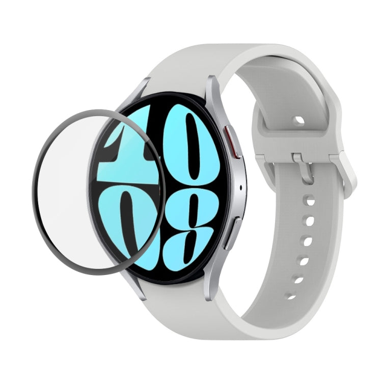 JUNSUNMAY Silicone Adjustable Strap + Full Coverage PMMA Screen Protector Kit, For Samsung Galaxy Watch6 Classic 47mm, For Samsung Galaxy Watch6 44mm, For Samsung Galaxy Watch6 40mm