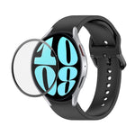 JUNSUNMAY Silicone Adjustable Strap + Full Coverage PMMA Screen Protector Kit, For Samsung Galaxy Watch6 Classic 47mm, For Samsung Galaxy Watch6 44mm, For Samsung Galaxy Watch6 40mm