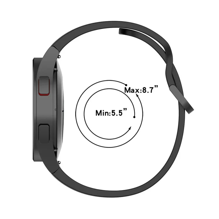 JUNSUNMAY Silicone Adjustable Strap + Full Coverage PMMA Screen Protector Kit, For Samsung Galaxy Watch5 40mm, For Samsung Galaxy Watch4 44mm, For Samsung Galaxy Watch4 40mm