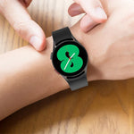 JUNSUNMAY Silicone Adjustable Strap + Full Coverage PMMA Screen Protector Kit, For Samsung Galaxy Watch5 40mm, For Samsung Galaxy Watch4 44mm, For Samsung Galaxy Watch4 40mm