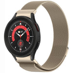Button Style Milan Magnetic Metal Watch Band, For Samsung Galaxy Watch 6 Classic, For Samsung Galaxy Watch5 / 5 Pro, For Samsung Galaxy Watch4 / 4 Classic 46mm, For Samsung Galaxy Watch3 41mm