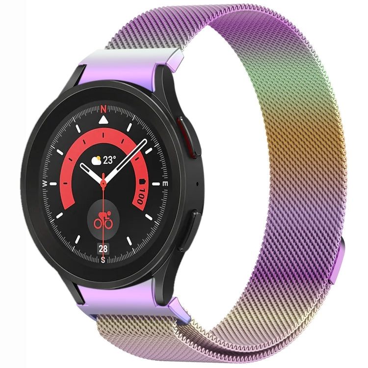 Button Style Milan Magnetic Metal Watch Band, For Samsung Galaxy Watch 6 Classic, For Samsung Galaxy Watch5 / 5 Pro, For Samsung Galaxy Watch4 / 4 Classic 46mm, For Samsung Galaxy Watch3 41mm