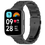 Three Bead Stainless Steel Metal Watch Band, For Redmi Watch 3 Active, For Redmi Watch 3 Lite