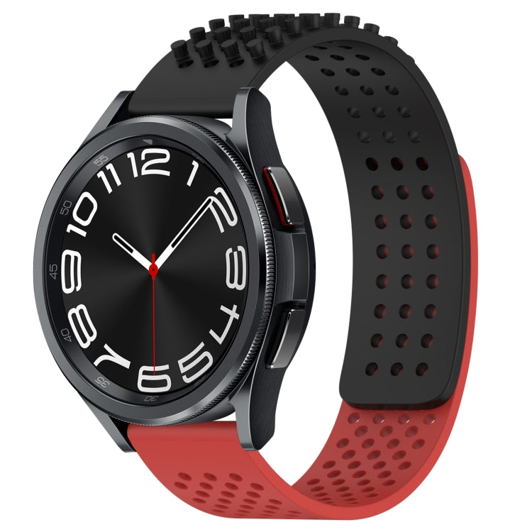 20mm Holes Breathable 3D Dots Silicone Watch Band, For Samsung Galaxy Watch 6 Classic 47mm, For Samsung Galaxy Watch 6 44mm, For Samsung Galaxy Watch 6 40mm