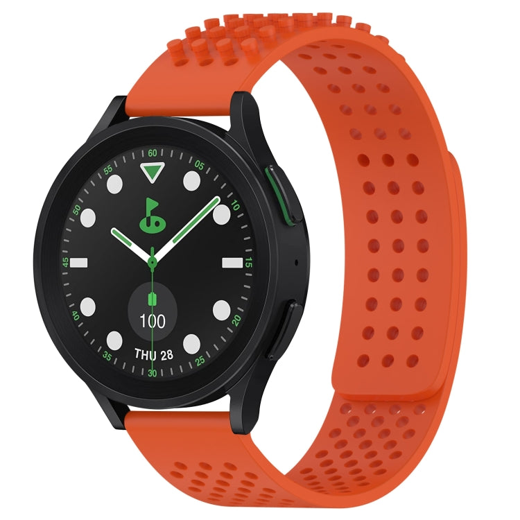 20mm Holes Breathable 3D Dots Silicone Watch Band, For Samsung Galaxy Watch 6 Classic 43mm, For Samsung Galaxy watch 5 Pro Golf Edition, For Samsung Galaxy watch 5 Golf Edition
