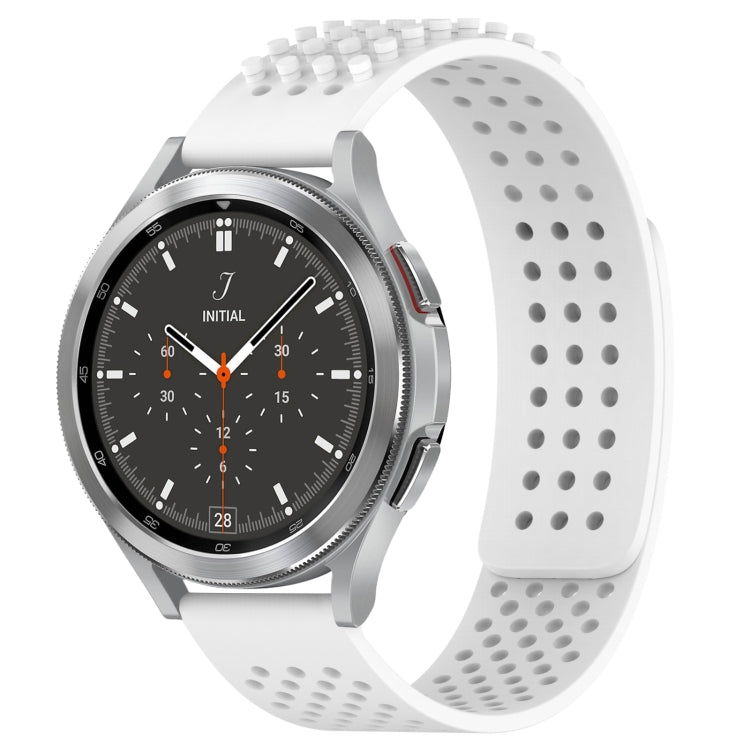 20mm Holes Breathable 3D Dots Silicone Watch Band, For Samsung Galaxy Watch 4 44mm, For Samsung Galaxy Watch 4 40mm, For Samsung  Galaxy Watch 4 Classic 46mm