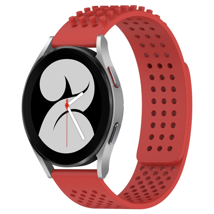 20mm Holes Breathable 3D Dots Silicone Watch Band, For Samsung Galaxy Watch 4 44mm, For Samsung Galaxy Watch 4 40mm, For Samsung  Galaxy Watch 4 Classic 46mm