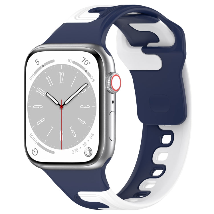 Double Color Silicone Watch Band, For Apple Watch 5 44mm, For Apple Watch 5 40mm, For Apple Watch 4 44mm, For Apple Watch 4 40mm