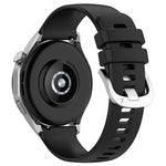 Liquid Glossy Silver Buckle Silicone Watch Band, For Huawei Watch GT2 42mm 20mm, For Huawei Watch 2 20mm