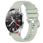 Liquid Glossy Silver Buckle Silicone Watch Band, For Huawei Watch GT2 42mm 20mm, For Huawei Watch 2 20mm