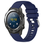 Liquid Glossy Silver Buckle Silicone Watch Band, For Huawei Watch GT2 42mm 20mm, For Huawei Watch 2 20mm