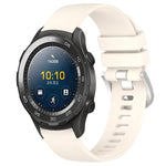 Liquid Glossy Silver Buckle Silicone Watch Band, For Huawei Watch GT2 42mm 20mm, For Huawei Watch 2 20mm