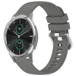 Liquid Glossy Silver Buckle Silicone Watch Band, For Garmin VivoMove Luxe / Garminmove Luxe, For Garmin Forerunner 645 / 645 Music, For Garmin Approach S40, For Garmin Vivomove3 / Garminmove3