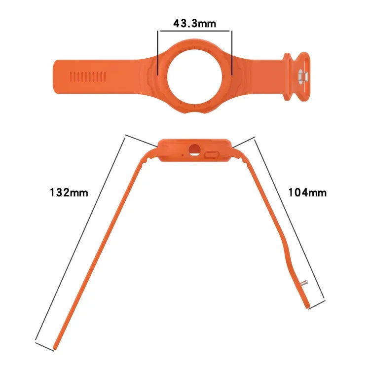 Leather Texture Silicone Integrated Watch Band, For Goolge  Pixel Watch 2