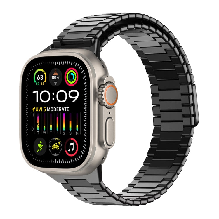 Bamboo Magnetic Stainless Steel Metal Watch Strap, For Apple Watch SE 2023 44mm, For Apple Watch SE 2023 40mm, For Apple Watch Ultra 2 49mm, For Apple Watch Series 9 45mm, For Apple Watch Series 9 41mm, For Apple Watch Ultra 49mm