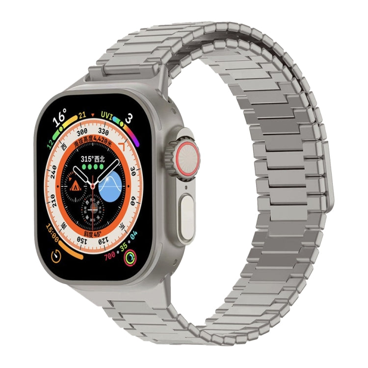 Bamboo Magnetic Stainless Steel Metal Watch Strap, For Apple Watch SE 2023 44mm, For Apple Watch SE 2023 40mm, For Apple Watch Ultra 2 49mm, For Apple Watch Series 9 45mm, For Apple Watch Series 9 41mm, For Apple Watch Ultra 49mm