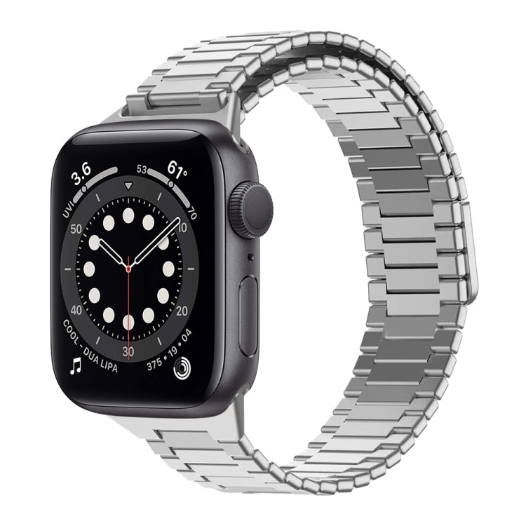 Bamboo Magnetic Stainless Steel Metal Watch Strap, For Apple Watch Series 6 40mm, For Apple Watch Series 6 44mm, For Apple Watch Series 5 44mm, For Apple Watch Series 5 40mm, For Apple Watch Series 4 44mm, For Apple Watch Series 4 40mm
