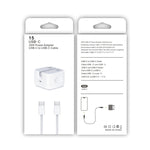 PD35W USB-C / Type-C Port Charger with 1m Type-C to Type-C Data Cable, UK Plug, UK Plug + Type-C Cable