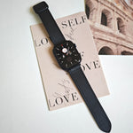 Fold Magnetic Square Buckle PU Silicone Watch Band, For Apple Watch SE 2022 40mm, For Apple Watch SE 2022 44mm, Fro Apple Watch Series 7 41mm, For Apple Watch Series 7 45mm