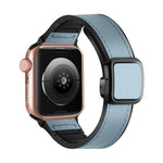 Fold Magnetic Square Buckle PU Silicone Watch Band, For Apple Watch Series 6 40mm, For Apple Watch Series 6 44mm, For pple Watch Series 5 44mm, For Apple Watch Series 5 40mm