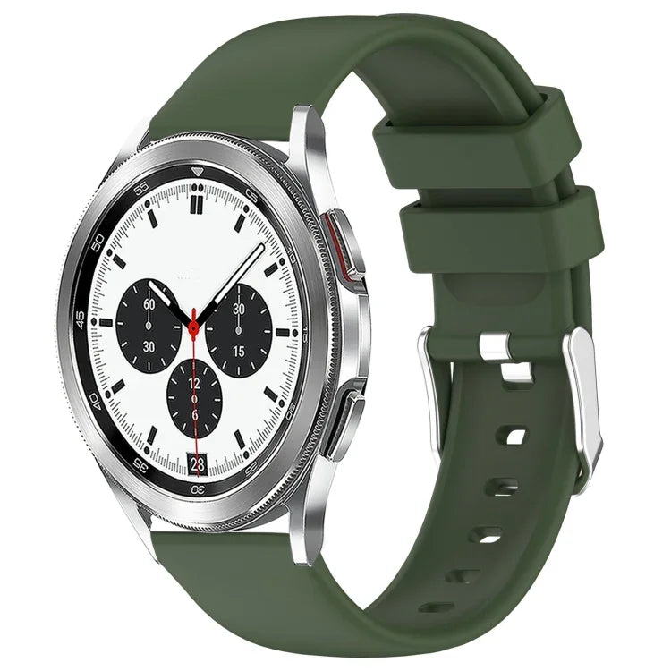 20mm Smooth Solid Color Silicone Watch Band, For Samsung  Galaxy Watch 4 Classic 42mm, For Samsung Galaxy Watch Active 2 44mm, For Samsung Galaxy Watch Active 2 40mm, For Samsung Galaxy Watch 42mm