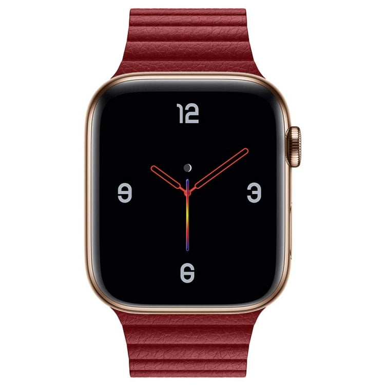 Universal Leather Magnetic Band For Apple iWatch1 2 3 4  38mm/40mm, black, blue, red, white, brown