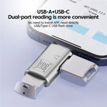 JS-109 USB-C / Type-C to Type-C + USB 3.0 Converter OTG Adapter for Digital Headset and U-Disk, Type-C to Type-C + USB