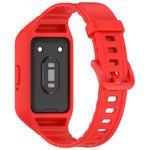 For Samsung Galaxy Fit 3 Integrated TPU Watch Band, Red, Black, White, Orange, Beige, Pink, Cyan, Sky Blue, Dark Green, Dark Blue, Green, Purple