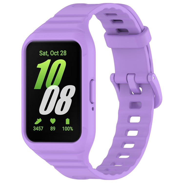 For Samsung Galaxy Fit 3 Integrated TPU Watch Band, Red, Black, White, Orange, Beige, Pink, Cyan, Sky Blue, Dark Green, Dark Blue, Green, Purple