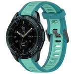 20mm Two Color Textured Silicone Watch Band, For Samsung  Galaxy Watch 4 Classic 42mm, For Samsung Galaxy Watch Active 2 44mm, For Samsung Galaxy Watch Active 2 40mm, For Samsung Galaxy Watch 42mm