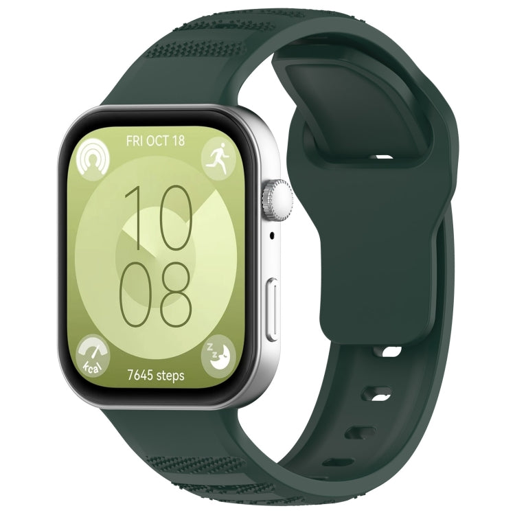 Wavy Dot Texture Silicone Sports Watch Band, For Huawei Watch Fit 3