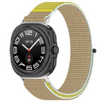 For Samsung Galaxy Watch Ultra 47mm Loop Nylon Hook and Loop Fastener Watch Band, Black, Blue Ocean, Rainbow, Seashell Color, Sea Blue, Gray Blue, Khaki Yellow, Dark Blue, Lime