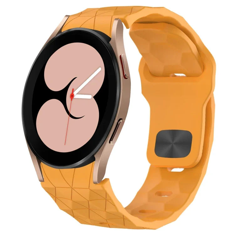 Football Texture Reverse Buckle Silicone Watch Band, For Samsung Galaxy Watch 4 44mm, For Samsung Galaxy Watch 4 40mm, For Samsung  Galaxy Watch 4 Classic 46mm, For Samsung  Galaxy Watch 4 Classic 42mm