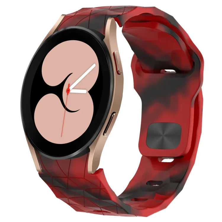 Football Texture Reverse Buckle Silicone Watch Band, For Samsung Galaxy Watch 4 44mm, For Samsung Galaxy Watch 4 40mm, For Samsung  Galaxy Watch 4 Classic 46mm, For Samsung  Galaxy Watch 4 Classic 42mm