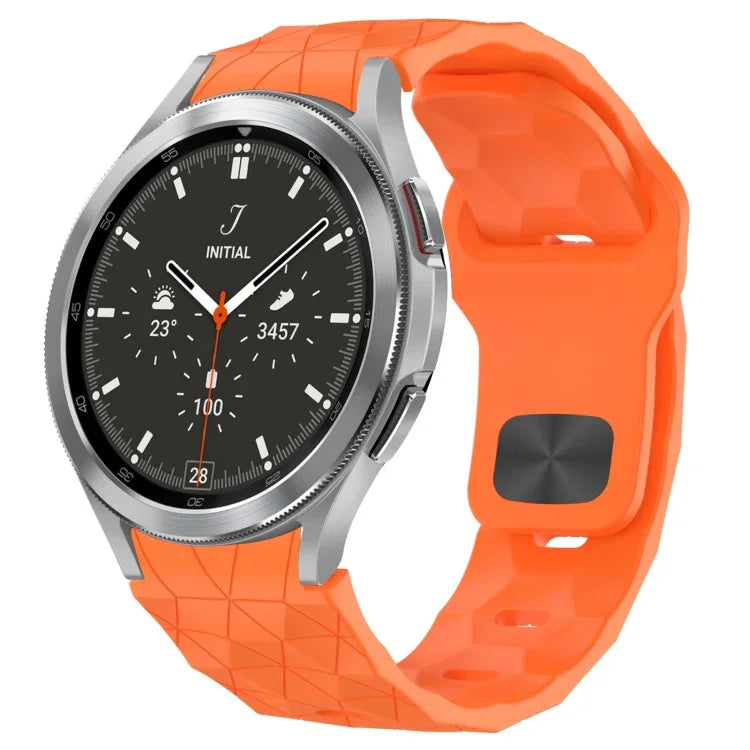 Football Texture Reverse Buckle Silicone Watch Band, For Samsung Galaxy Watch 4 44mm, For Samsung Galaxy Watch 4 40mm, For Samsung  Galaxy Watch 4 Classic 46mm, For Samsung  Galaxy Watch 4 Classic 42mm