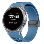 Richard Magnetic Folding Black Buckle Silicone Watch Band, Fof Samsung Galaxy Watch FE 40mm, For Samsung Galaxy Watch 7 40 / 44mm, For Samsung Galaxy Watch 6 class 43 / 47mmic