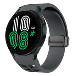 Richard Magnetic Folding Black Buckle Silicone Watch Band, For Samsung Galaxy Watch 5 40 / 44mm, For Sansung Galaxy Watch 5 Pro 45mm, Fou Samsung Galaxy Watch 4 40 / 44mm