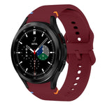 Flat Sewing Design Silicone Watch Band, For Sansung Galaxy Watch5 Pro 45mm, Fou Samsung Galaxy Watch 4 40 / 44mm, For Samsung Galaxy Watch 4 Classic 42 / 46mm