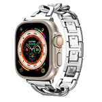 Quick-Release Metal Chain Watch Band, For Apple Watch SE 2023 44mm, For Apple Watch SE 2023 40mm, For Apple Watch Ultra 2 49mm, For Apple Watch Series 9 45mm, For Apple Watch Series 9 41mm, For Apple Watch Ultra 49mm, For Apple Watch Series 8 41mm     ...