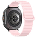 For Samsung Galaxy Watch Ultra 47mm Spot Pattern Two Color Magnetic Silicone Watch Band