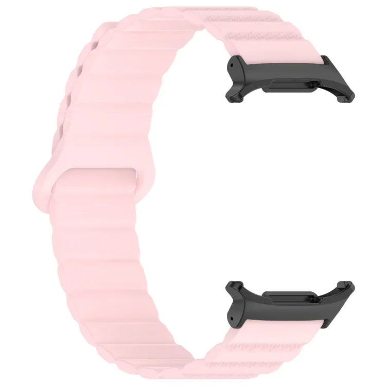 For Samsung Galaxy Watch Ultra 47mm Spot Pattern Two Color Magnetic Silicone Watch Band