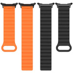 For Samsung Galaxy Watch Ultra 47mm Spot Pattern Two Color Magnetic Silicone Watch Band