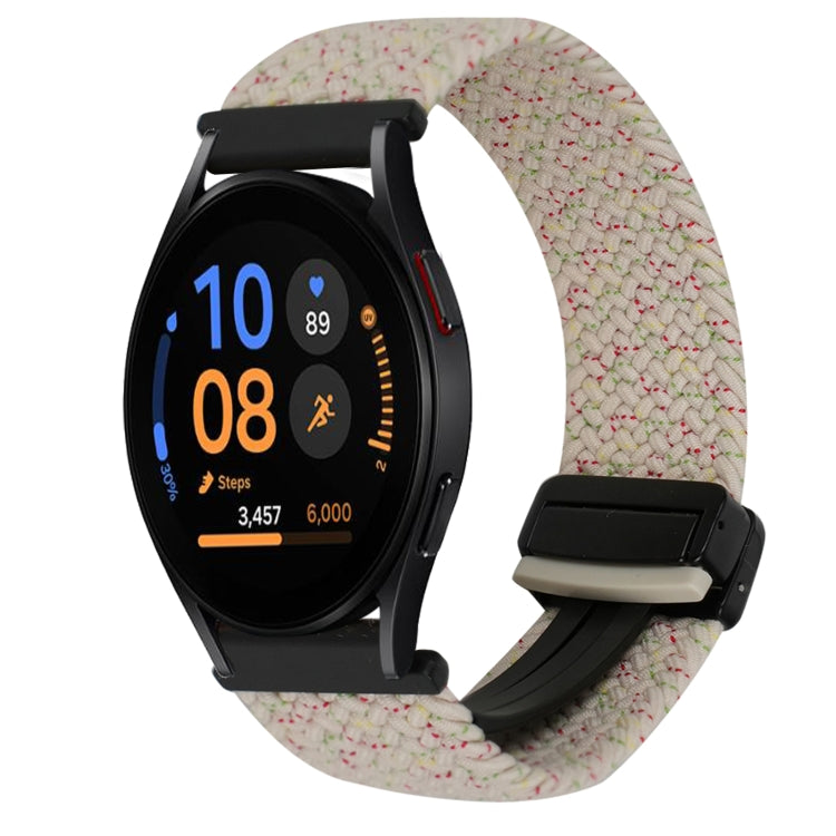 20mm Magnetic Buckle Braided Watch Strap, For Samsung Galaxy Watch FE 40mm, For Samsung Galaxy Watch 6 Classic