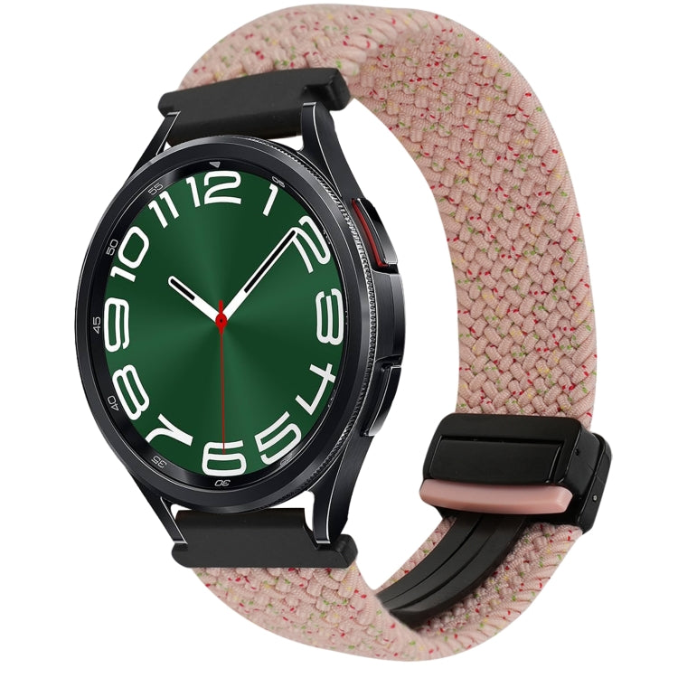 20mm Magnetic Buckle Braided Watch Strap, For Samsung Galaxy Watch FE 40mm, For Samsung Galaxy Watch 6 Classic