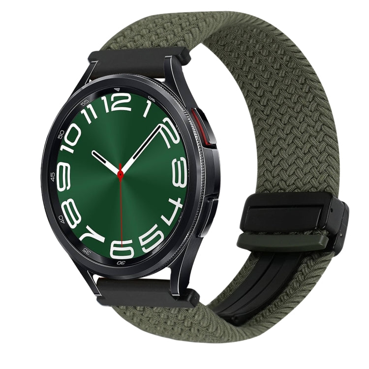20mm Magnetic Buckle Braided Watch Strap, For Samsung Galaxy Watch FE 40mm, For Samsung Galaxy Watch 6 Classic